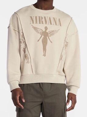 NIRVANA Vintage Graphic Crewneck in Cream